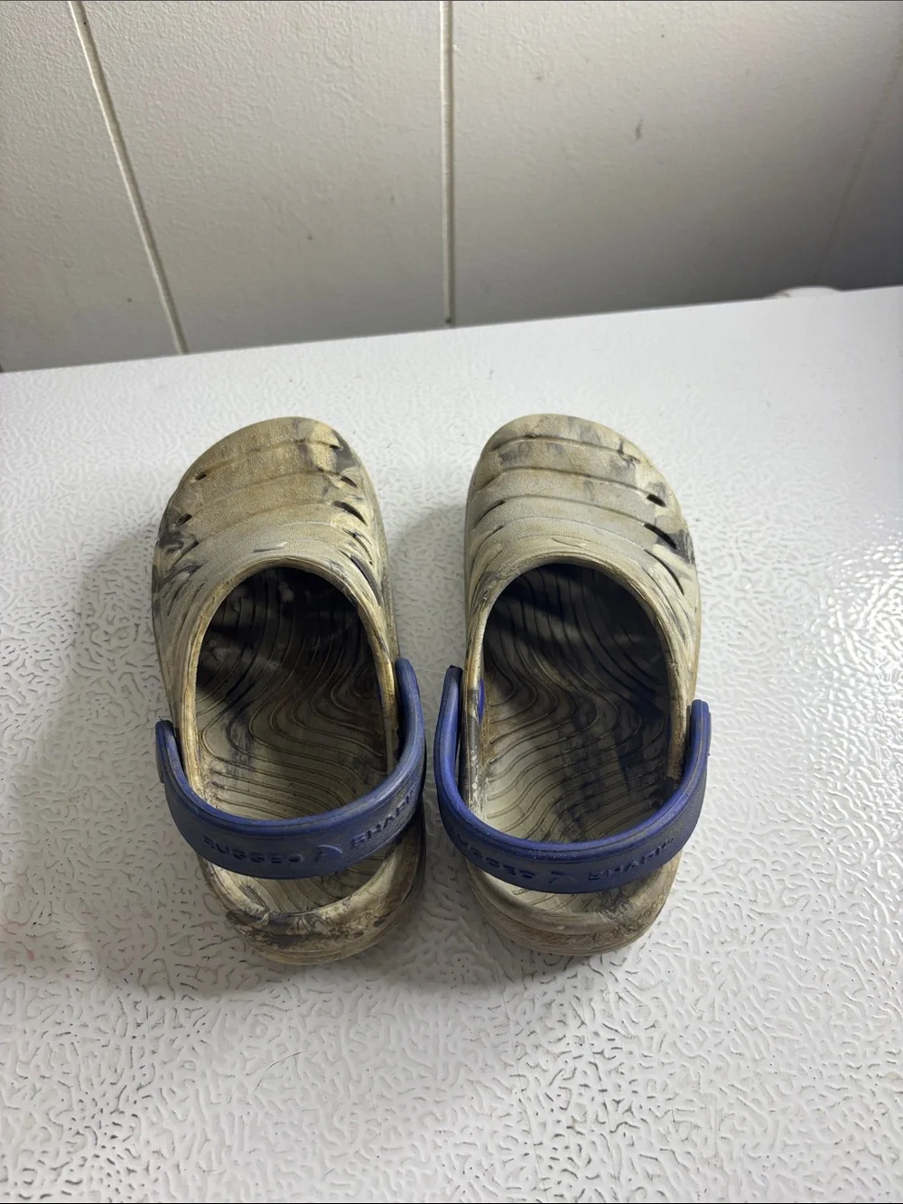 Kids Slip-On Clogs with Navy Strap - Unbranded